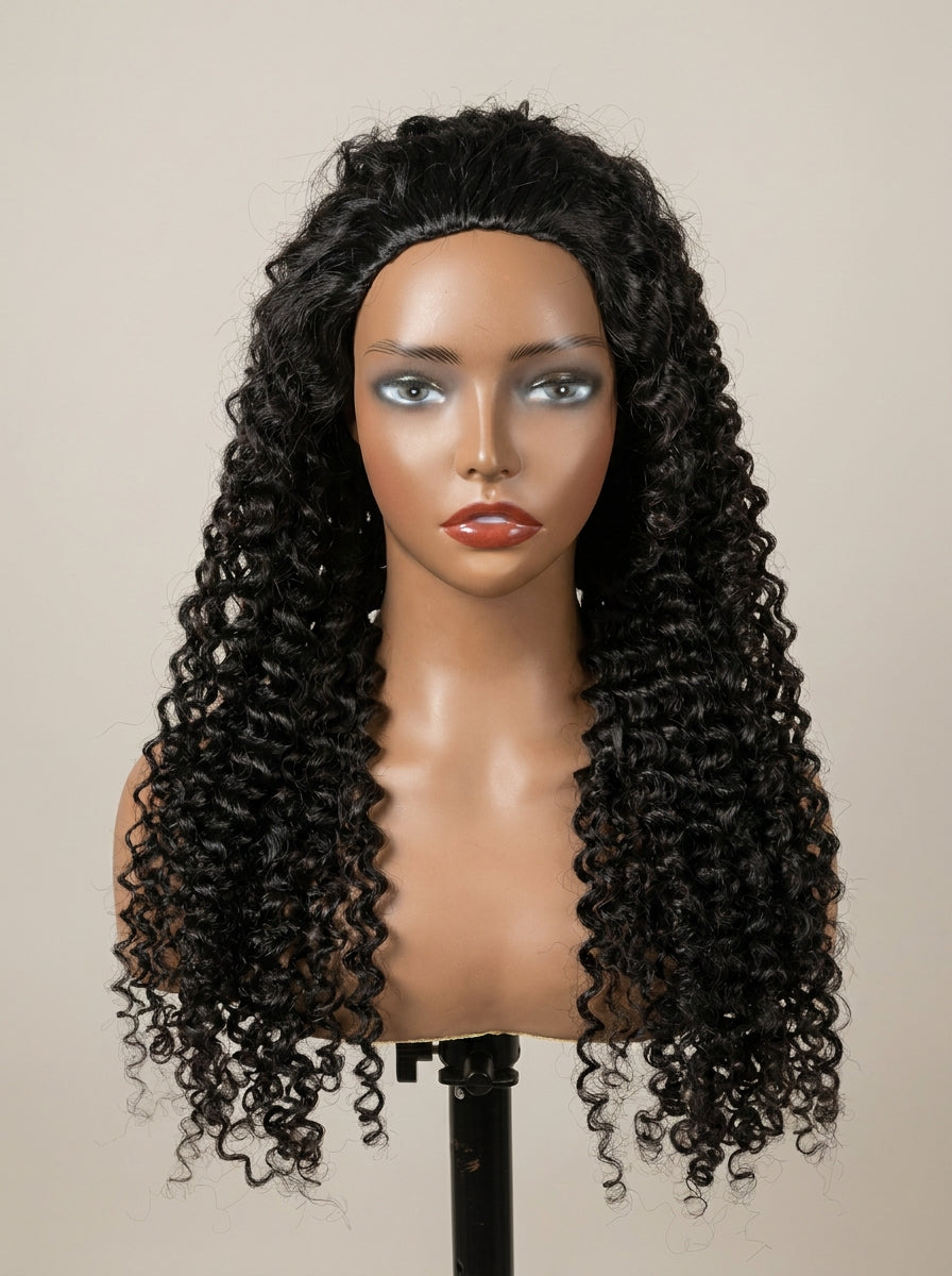 Half wig deep curly 20"
