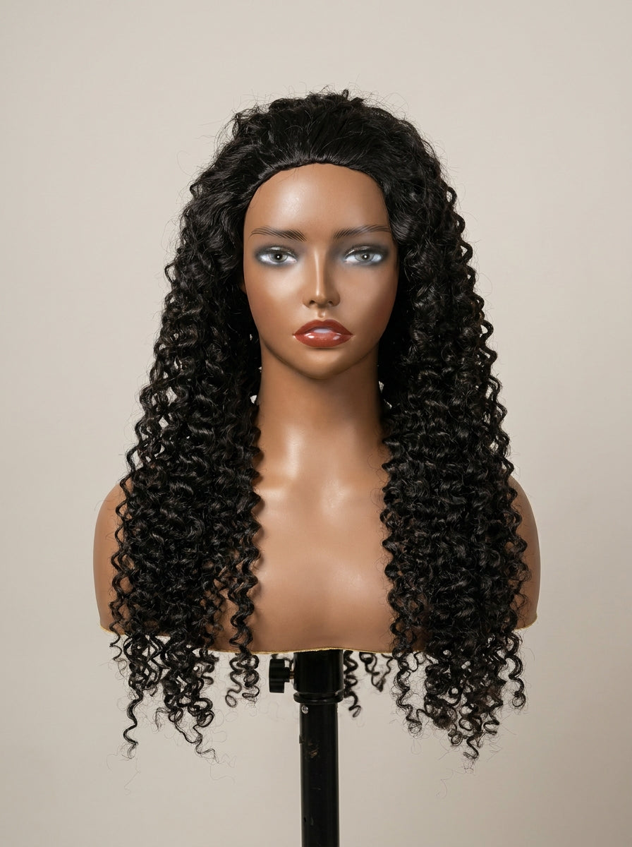 Half wig deep curly 20"