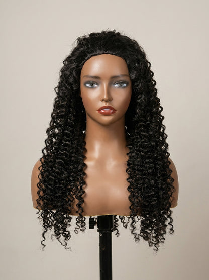 Half wig deep curly 20"